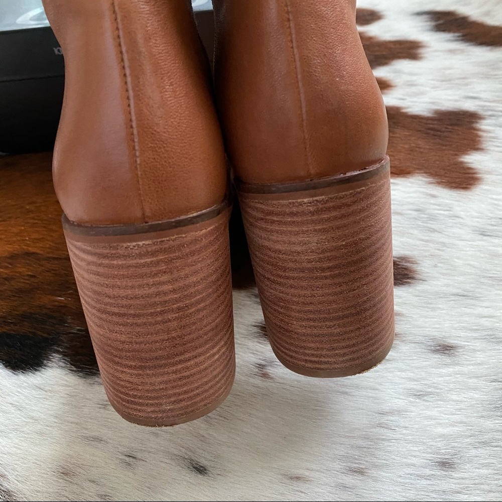 AQUA Nessa Brown Leather Chunky 70’s Boots 9.5 - Picture 10 of 13